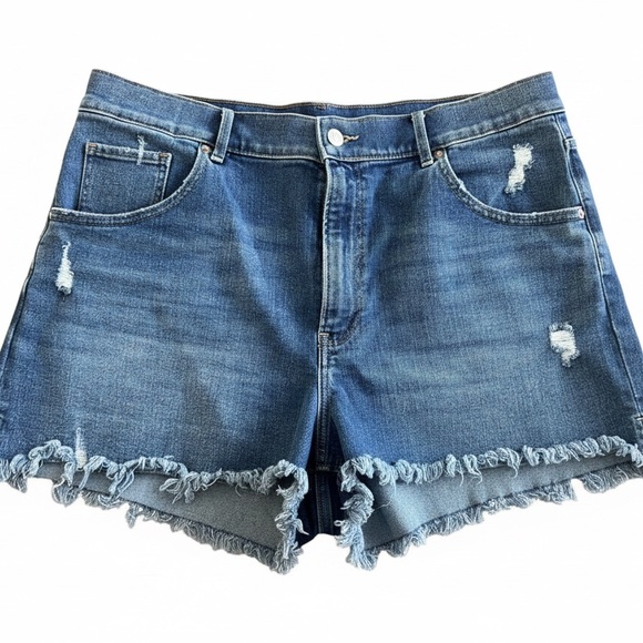 Express mom super high rise shorts -sz 14 - Picture 1 of 7